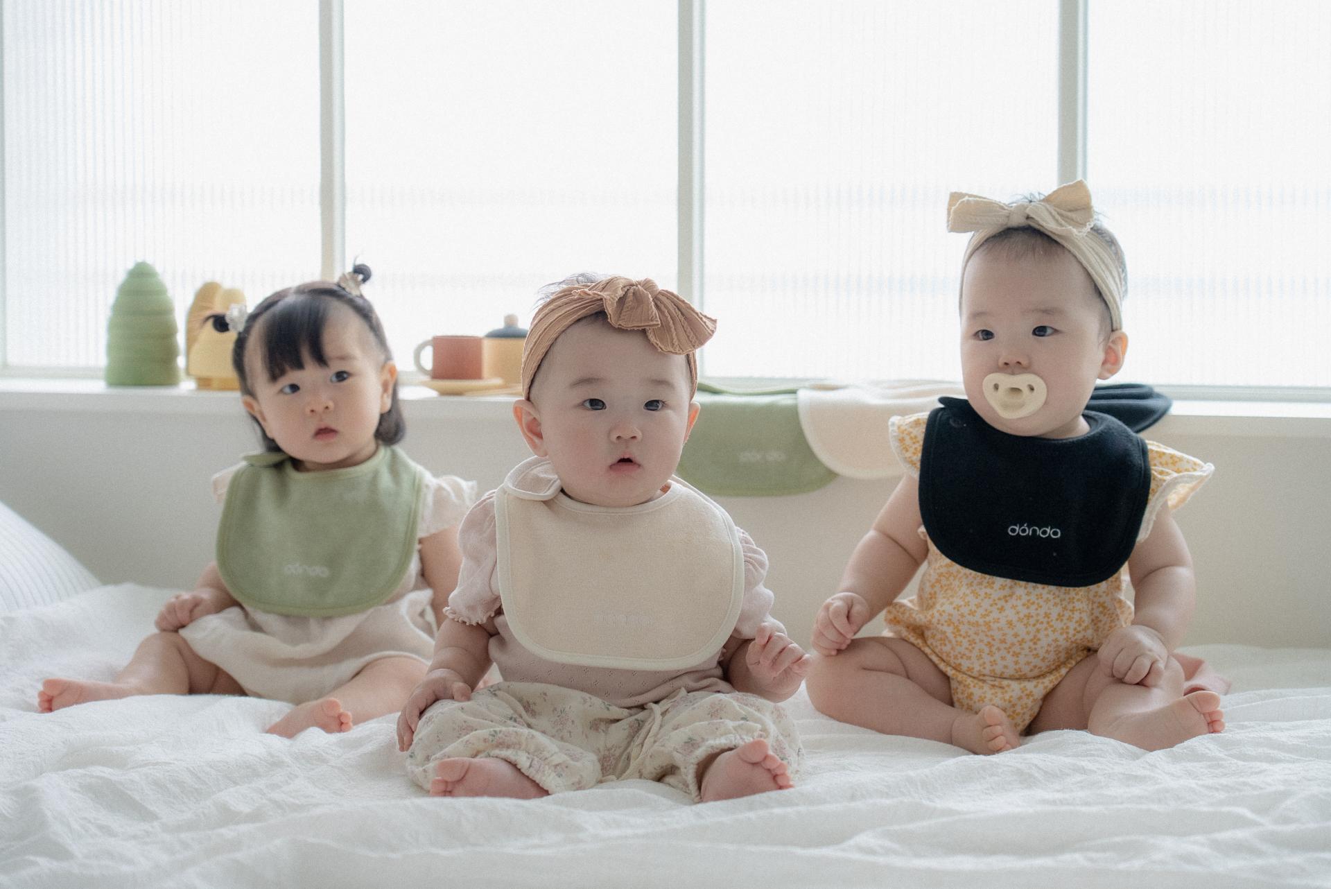 dánda terry bib 3 colors set (단다 테리빕 3종)