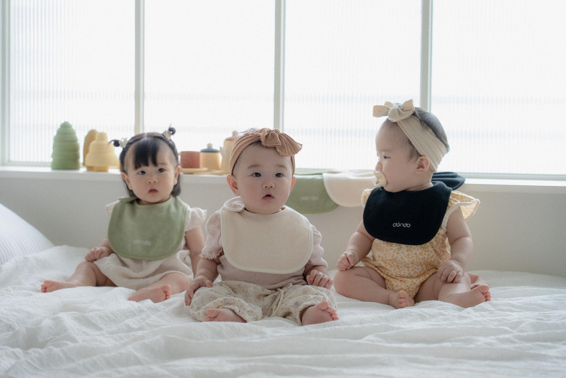 dánda terry bib 3 colors set (단다 테리빕 3종)