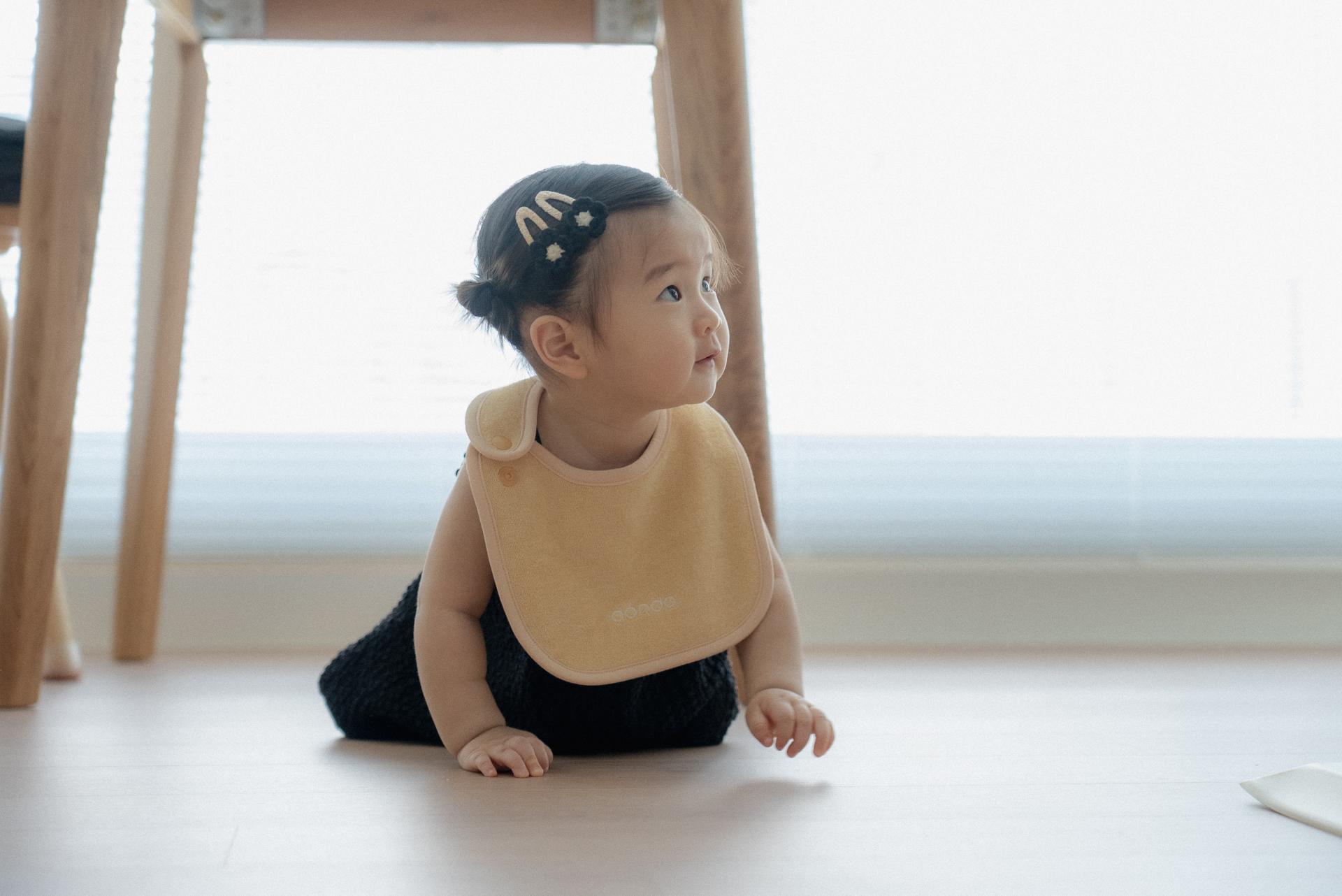 dánda terry bib (단다 테리빕) - deep yellow