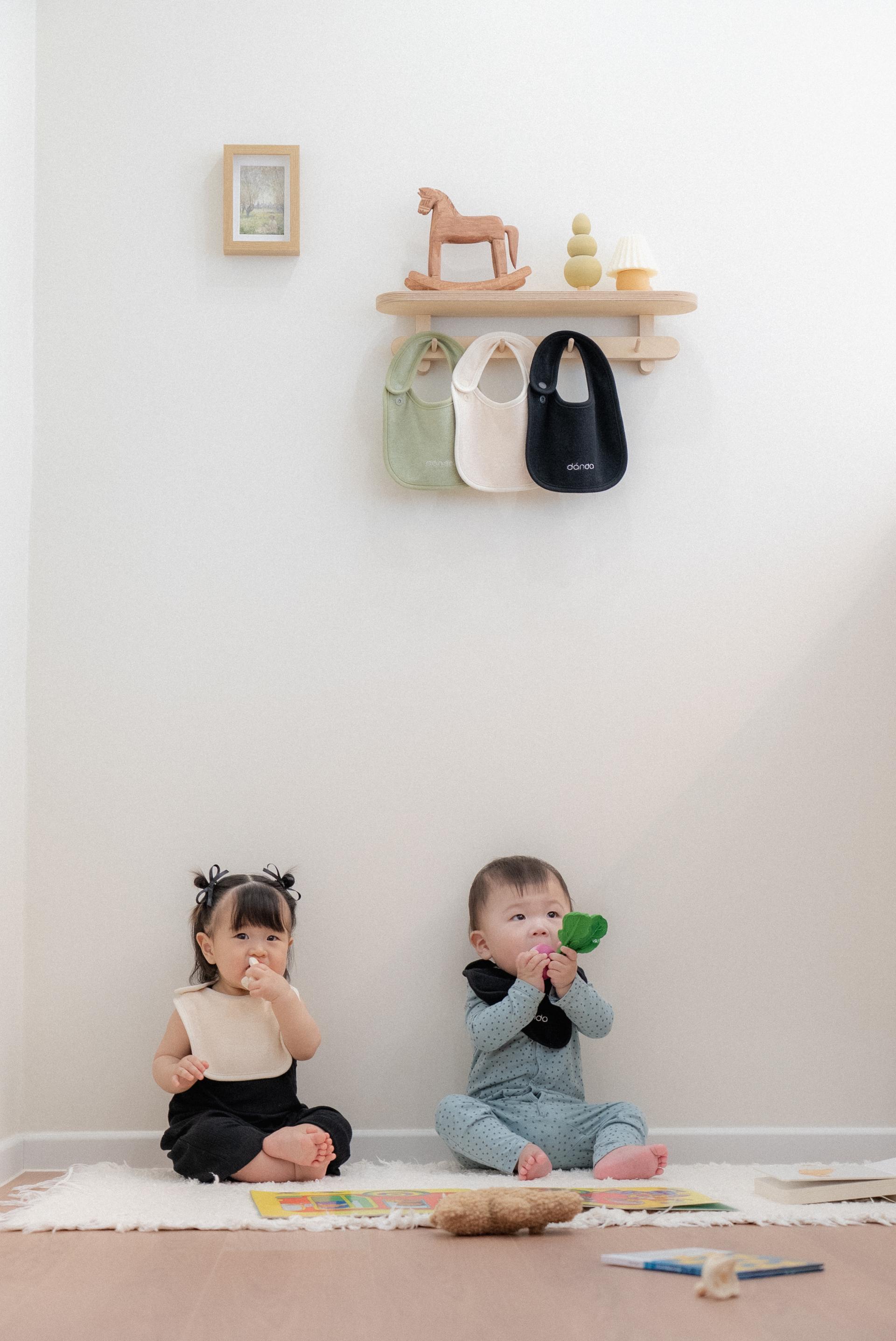 dánda terry bib (단다 테리빕) - olive