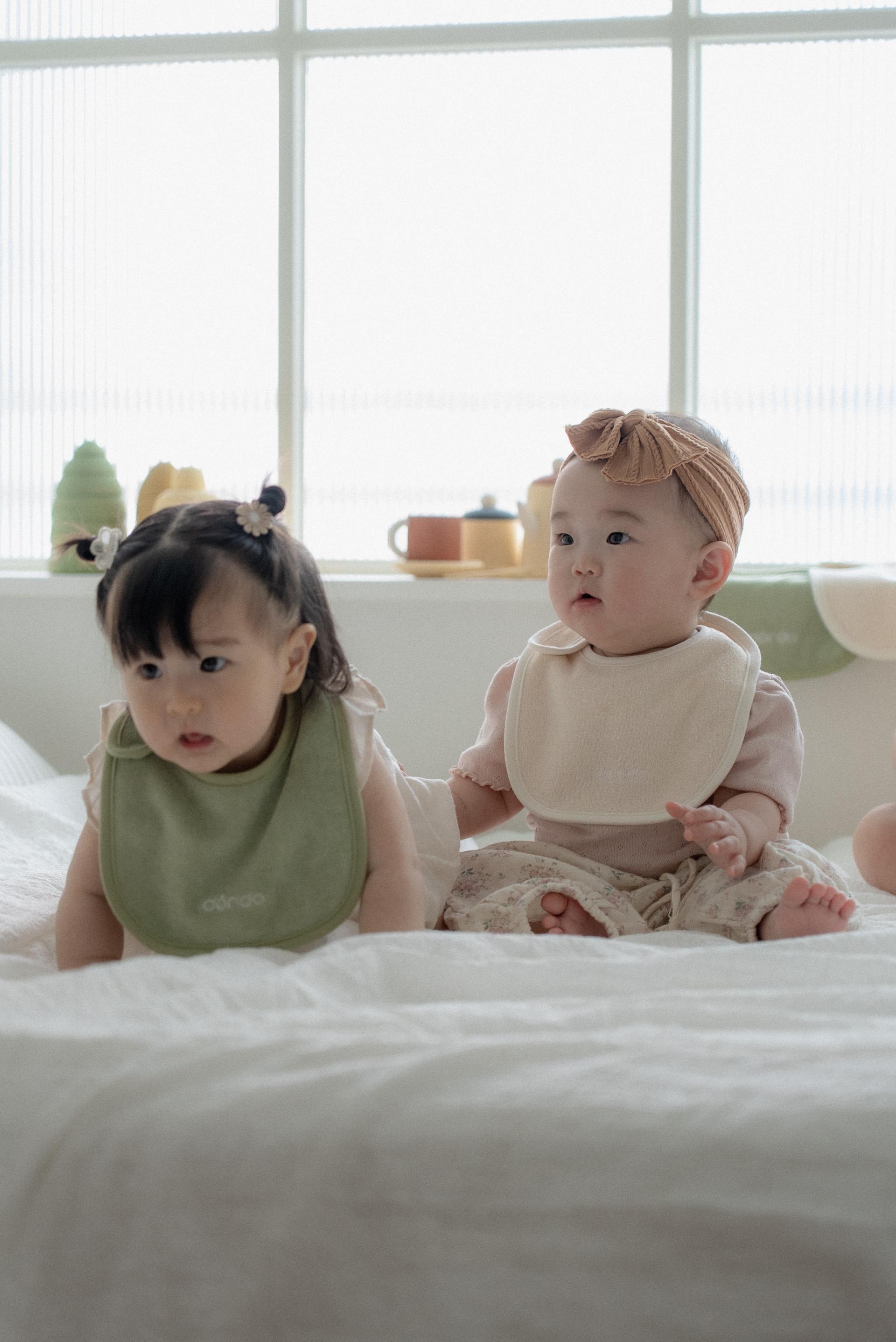 dánda terry bib (단다 테리빕) - olive