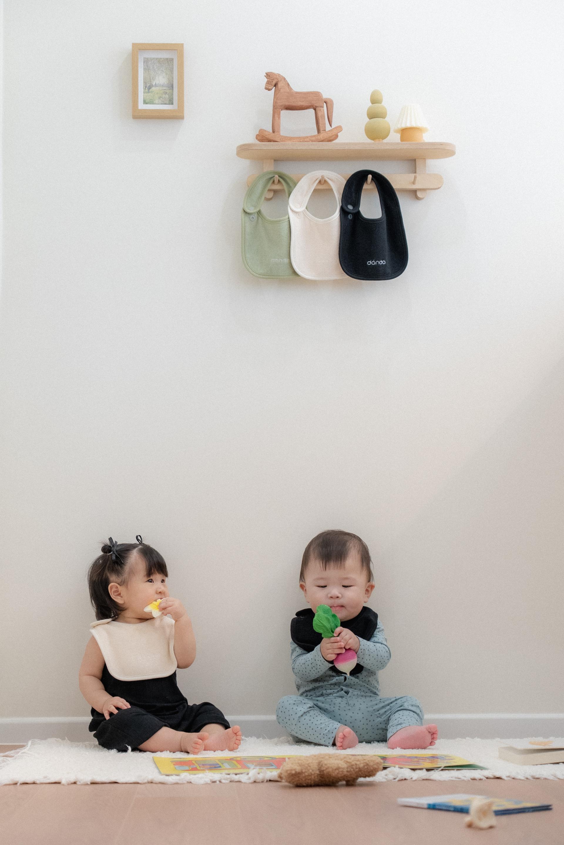 dánda terry bib (단다 테리빕) - olive